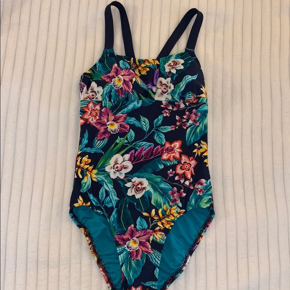Coastal blue one piece bath suit